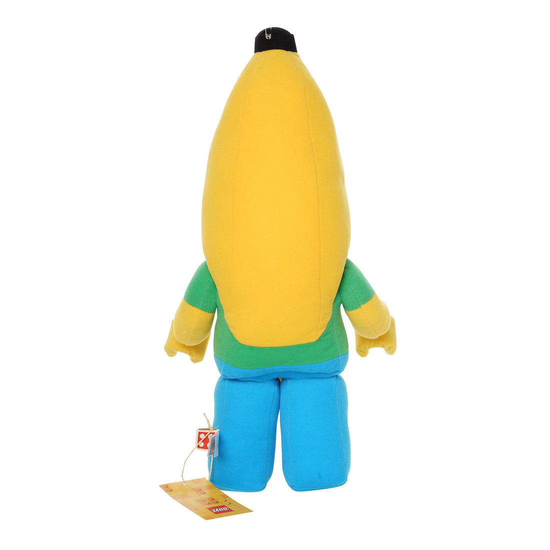 Manhattan Toy LEGO Minifigure Banana Guy Plush - 17-inch plush back view with tags