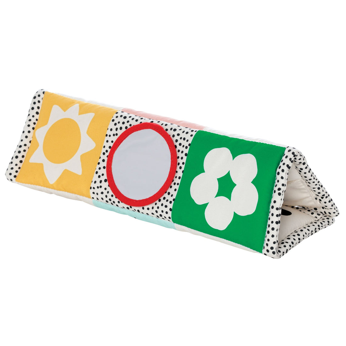 Manhattan Toy Wimmer 3-in-1 Play Mat - folded triangle with sun mirror and flower panels