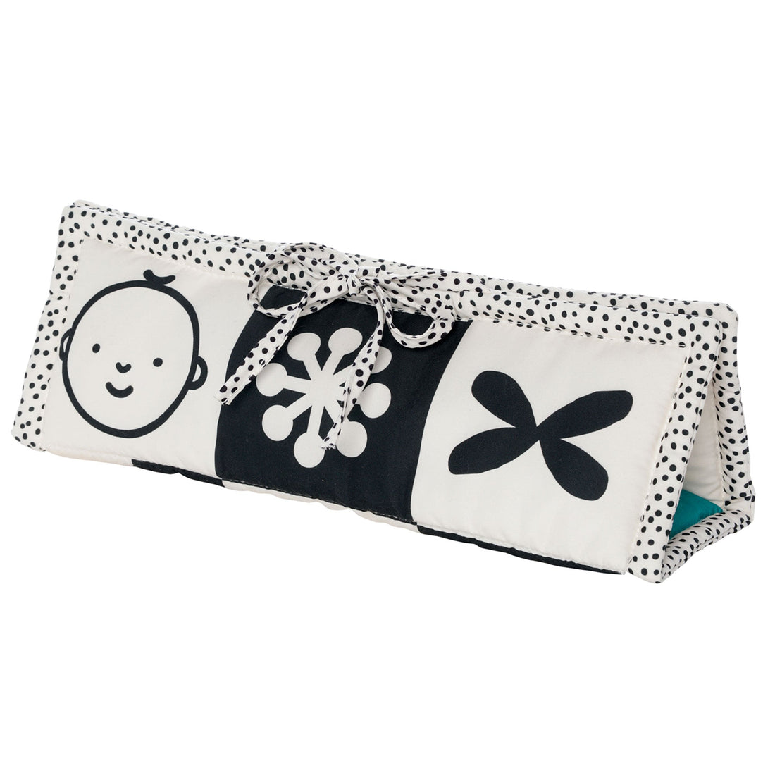 Manhattan Toy Wimmer 3-in-1 Play Mat - folded triangle with baby face flower and moth panels