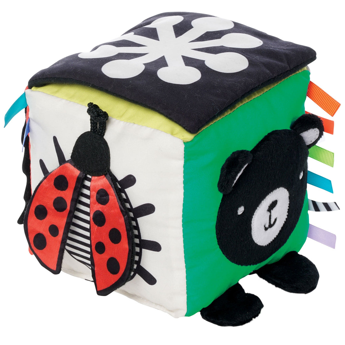 Manhattan Toy Wimmer Discovery Cube - ladybug and bear textured sides