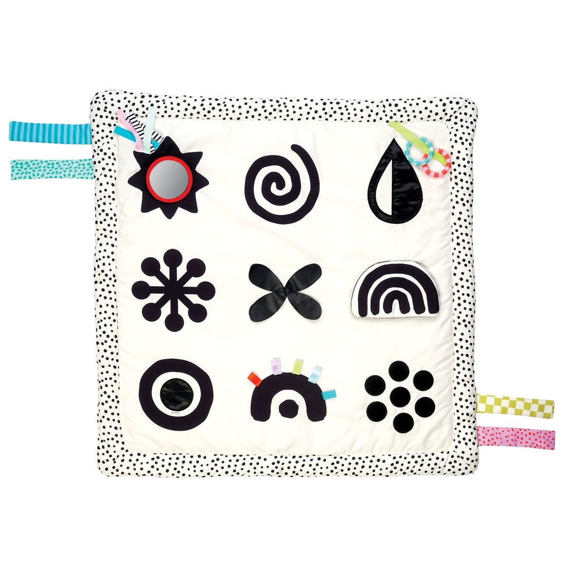 Manhattan Toy Wimmer Seek & Explore Mat - full black-and-white graphic side