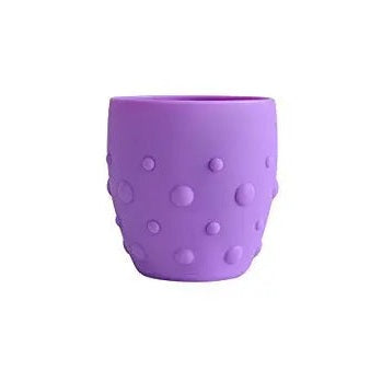 Marcus & Marcus Training Cup in purple silicone with raised grip dots for easy gripping.