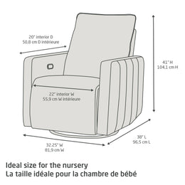 Maxi-Cosi Dorian Swivel Glider and Power Recliner with Night Light