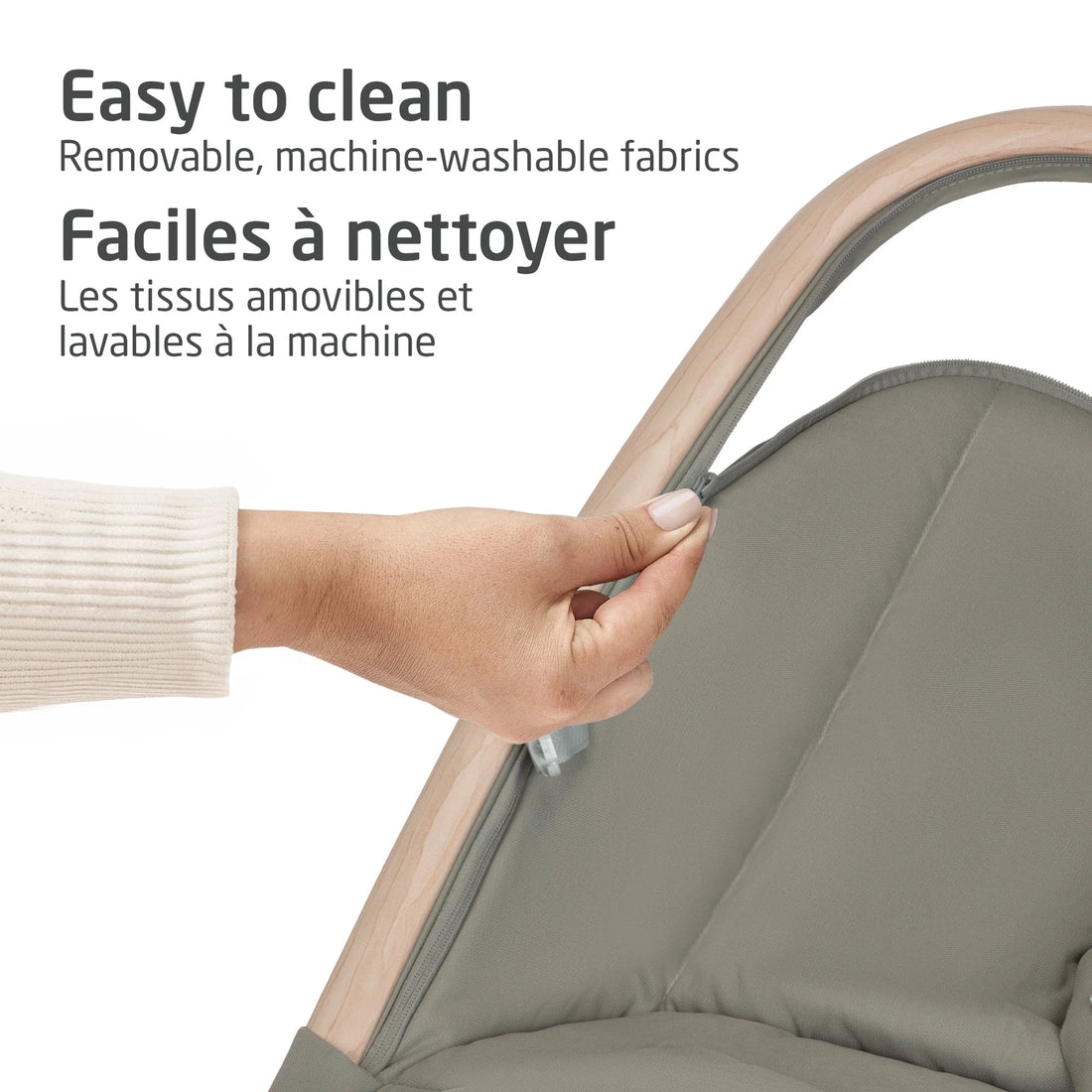 Maxi-Cosi Kori 2-in-1 Rocker — easy-clean surfaces