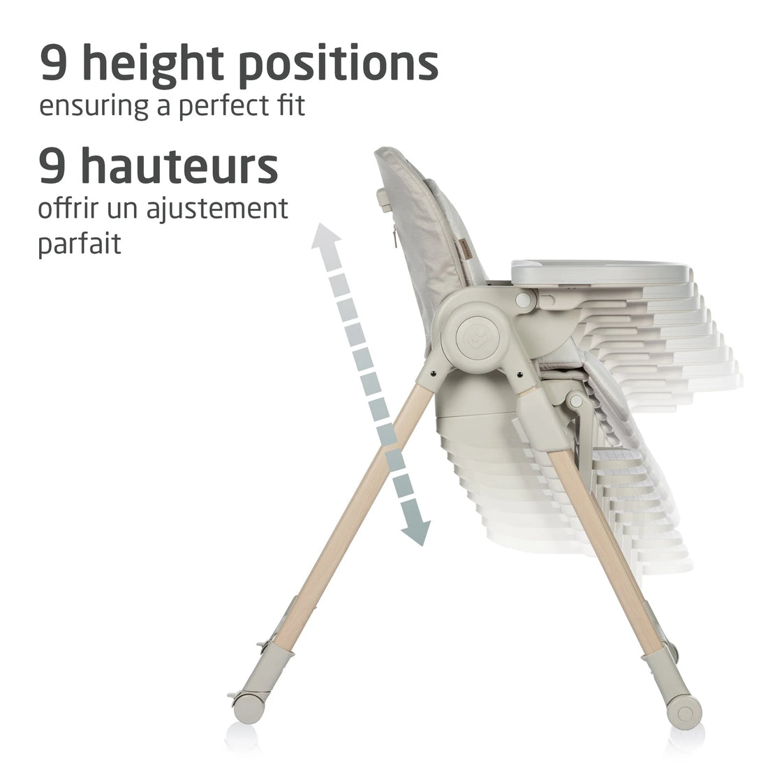 Maxi-Cosi Minla 6-in-1 High Chair — adjustable height positions