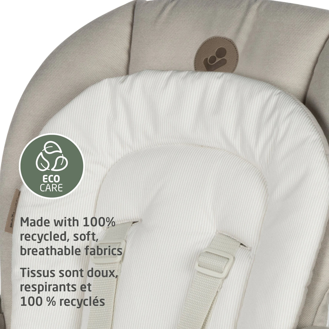 Maxi-Cosi Minla 6-in-1 High Chair — EcoCare recycled fabric detail