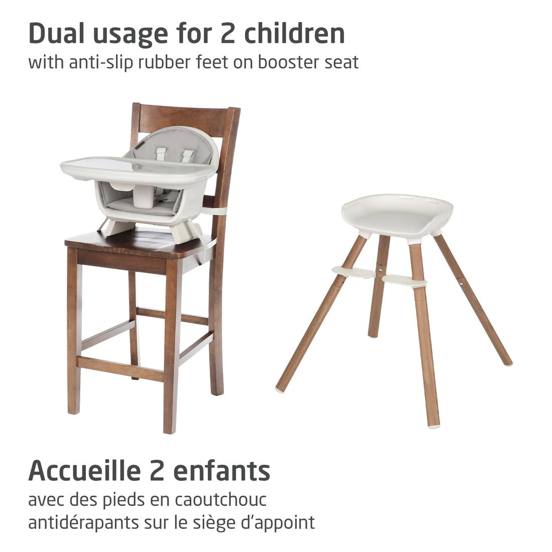 Maxi-Cosi Moa 8-in-1 High Chair — components configured for two children