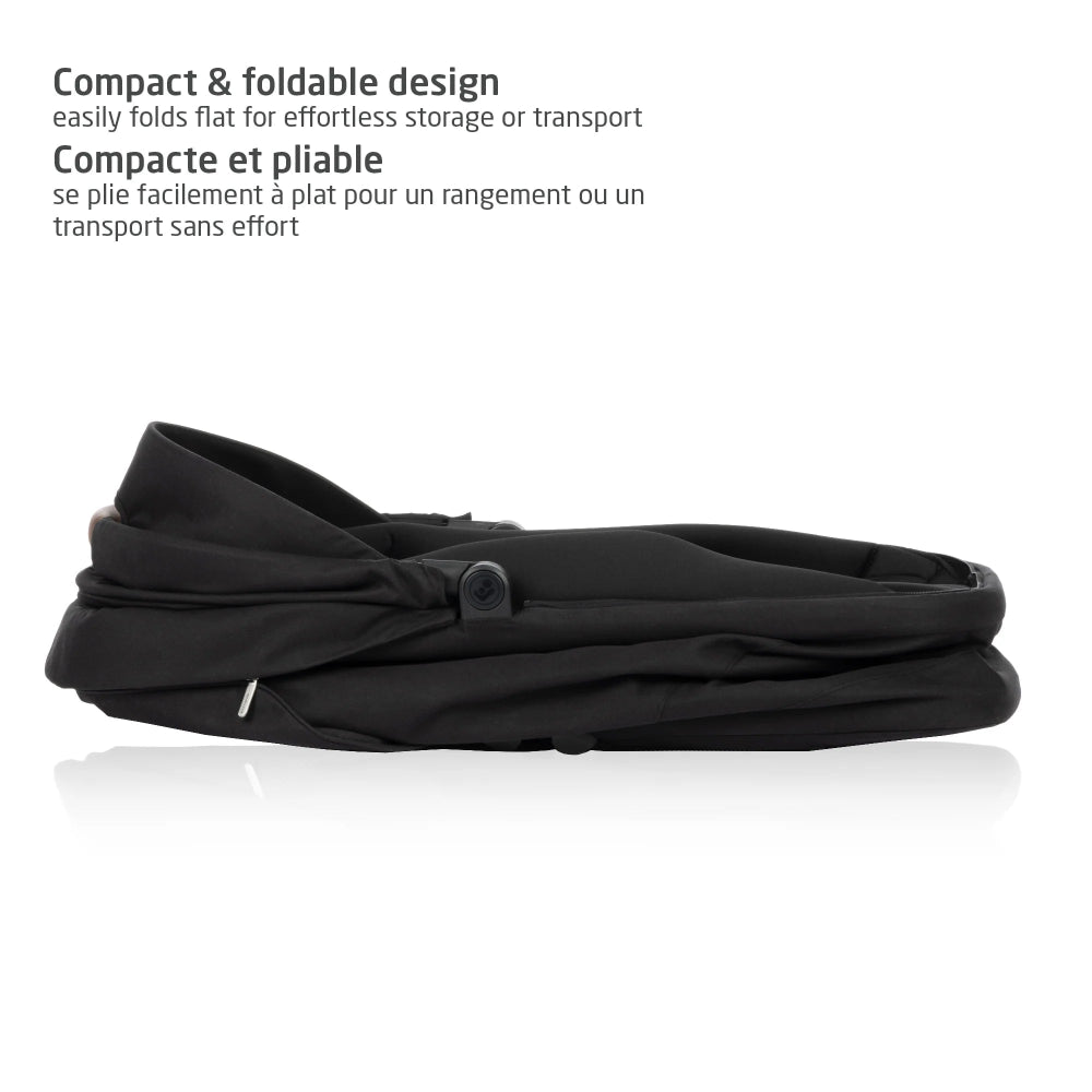 Maxi-Cosi Oria2 carrycot Twillic Black, compact foldable design for easy storage