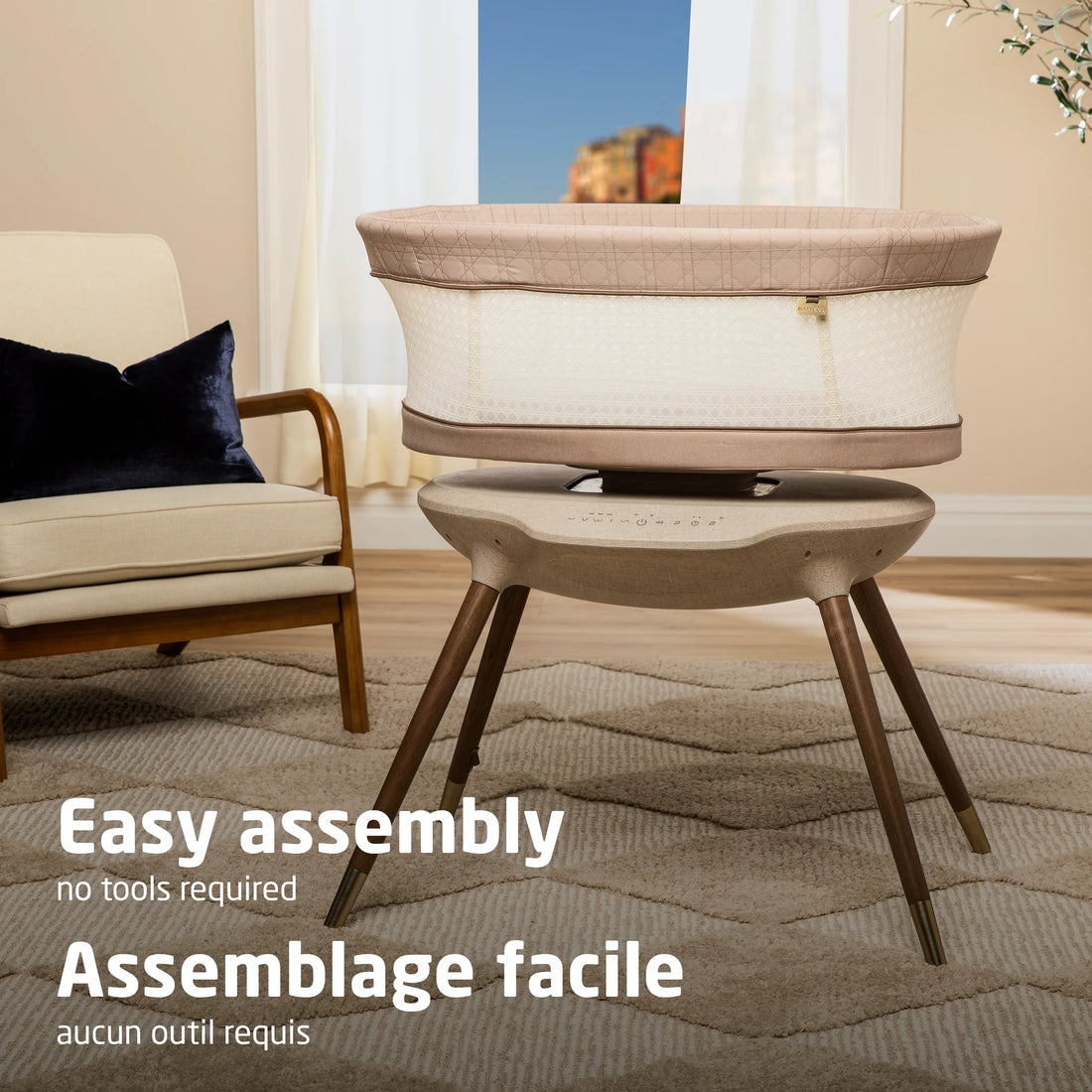 Maxi-Cosi Starling Smart Bassinet — tool-free assembly