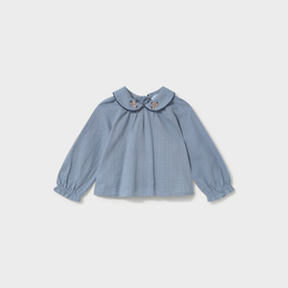 Mayoral Baby Textured Blouse - Light Blue