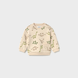 Mayoral Baby Animal Pocket Sweatshirt - Light Taupe