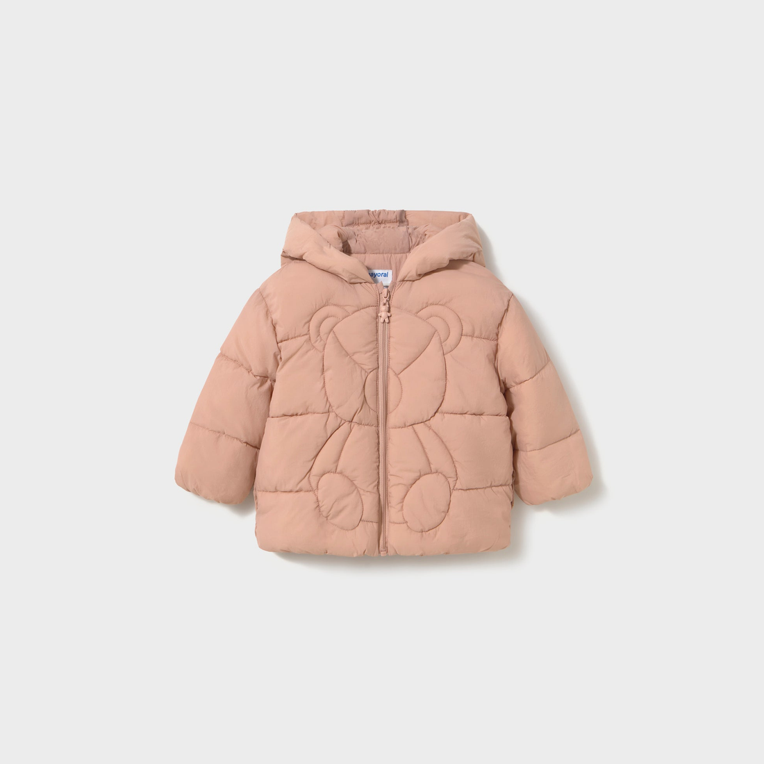 Mayoral Quilted Bear Puffer Jacket - Petisui shown from the front on a clean background