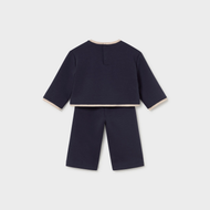 Mayoral Baby Embroidered Sweater and Pants Set - Navy