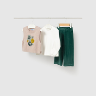 Mayoral Baby 3-Piece Vest Set - Nenufar Green