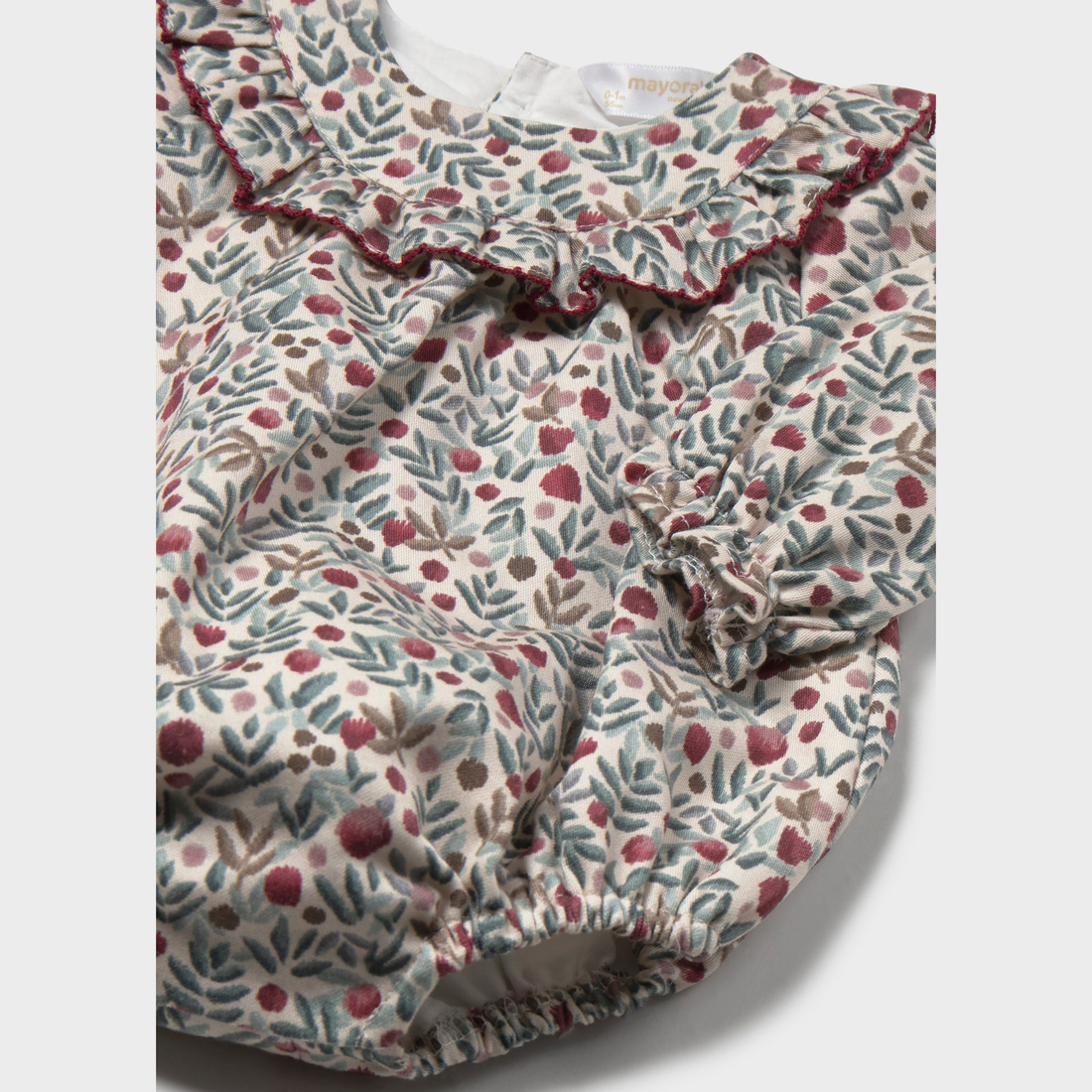 Mayoral Newborn Girl Printed Romper with Tights - Lily main coordinated piece shown separately