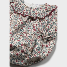 Mayoral Newborn Girl Printed Romper with Tights - Lily