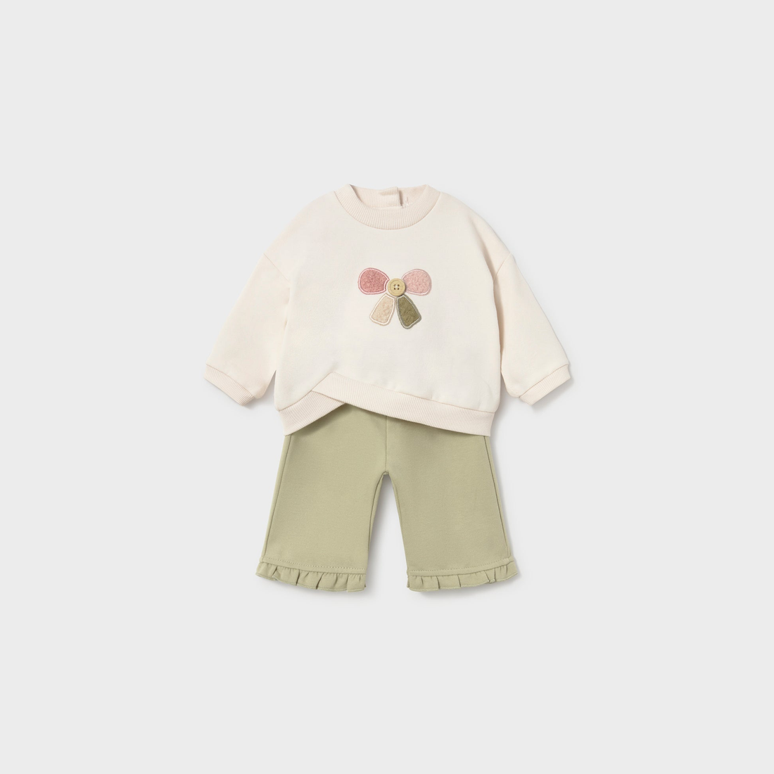 Mayoral Newborn Girl 4-Piece Set - Heather Nude main coordinated piece shown separately