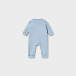 Mayoral Newborn Boy Embroidered Pajama - Sky