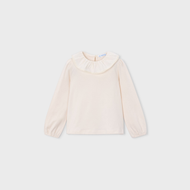 Mayoral Girl Ruffle Collar Blouse - Soy