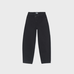 Mayoral Girl Twill Barrel Fit Pants - Black