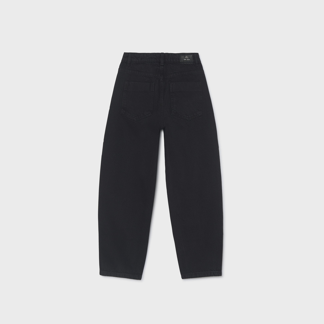 Mayoral Girl Twill Barrel Fit Pants - Black shown from the back on a clean background