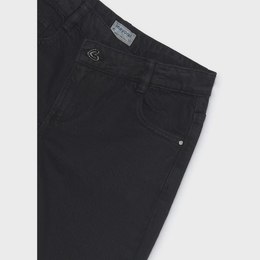 Mayoral Girl Twill Barrel Fit Pants - Black