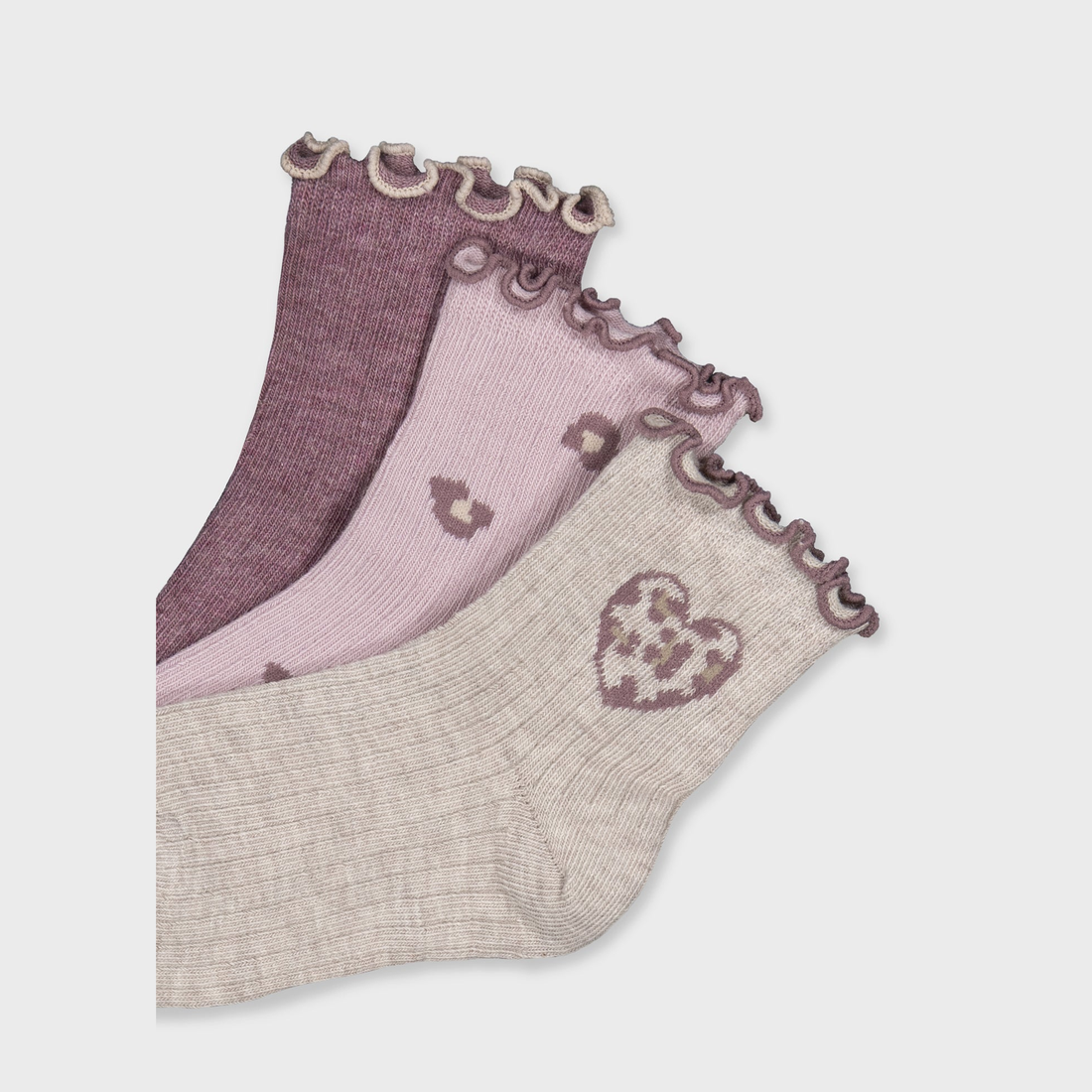 Mayoral Baby 3-Pack Socks - Violet Mix main coordinated piece shown separately
