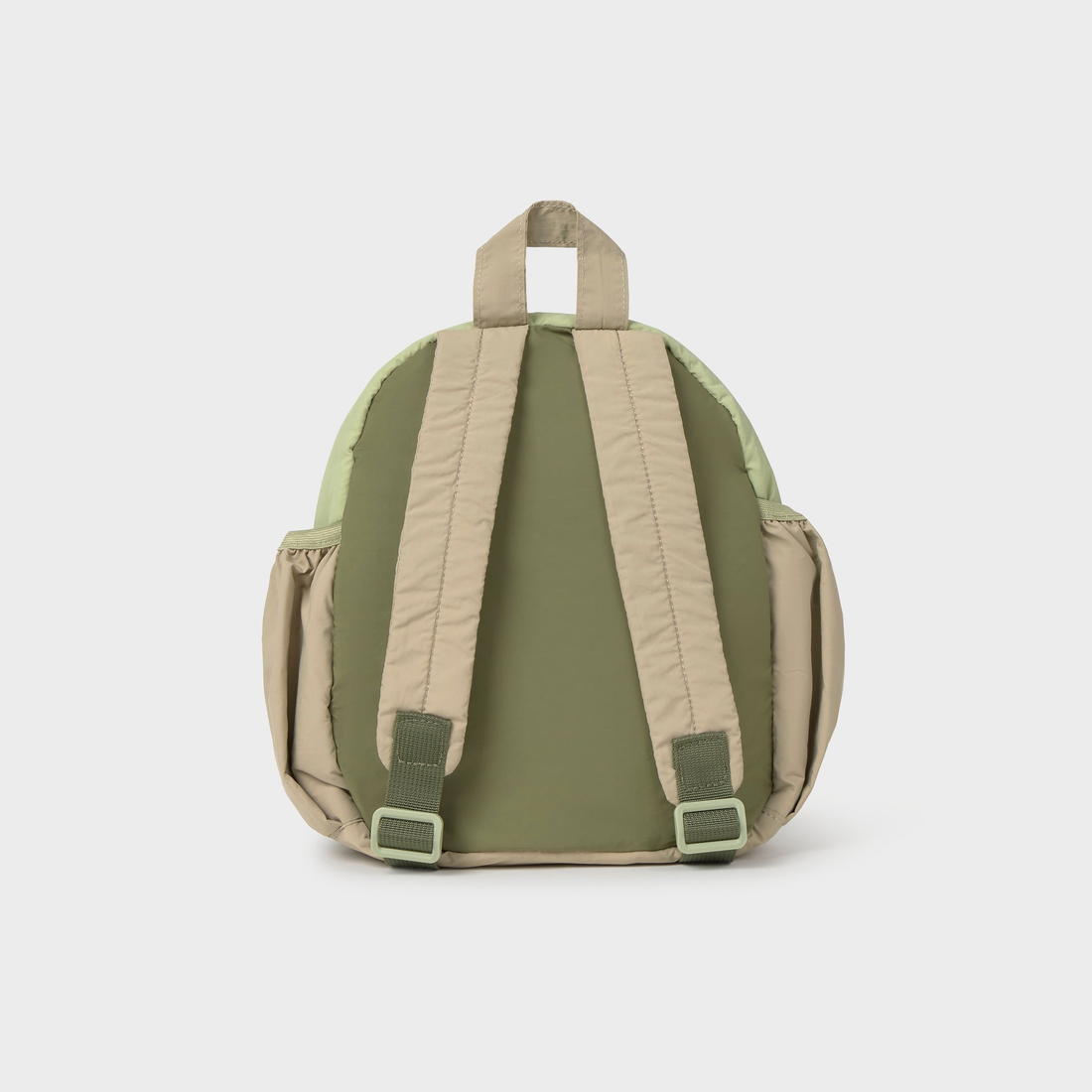 Mayoral Baby Dinosaur Backpack - Bayleaf shown from the back on a clean background