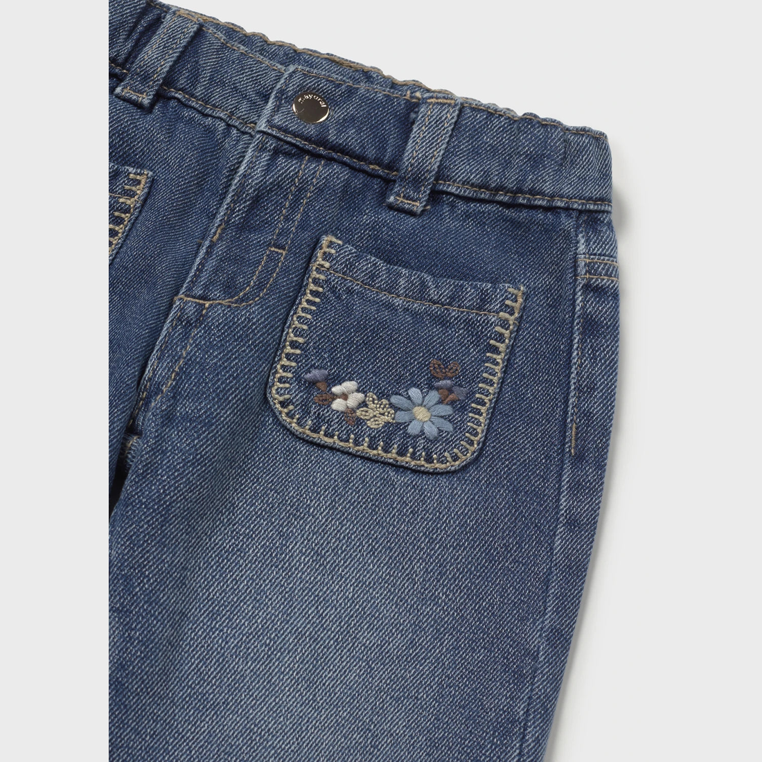 Mayoral Baby Denim Pants With Pockets - Medium — product detail 3