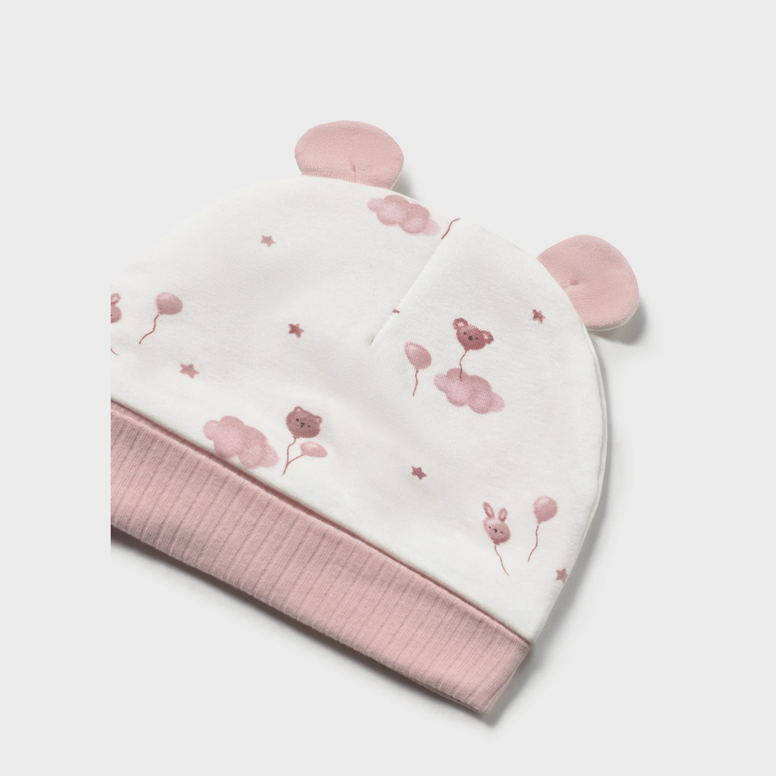 Mayoral Newborn Girl Bear Pajama with Hat and Bib Set - Baby Rose — product detail 6