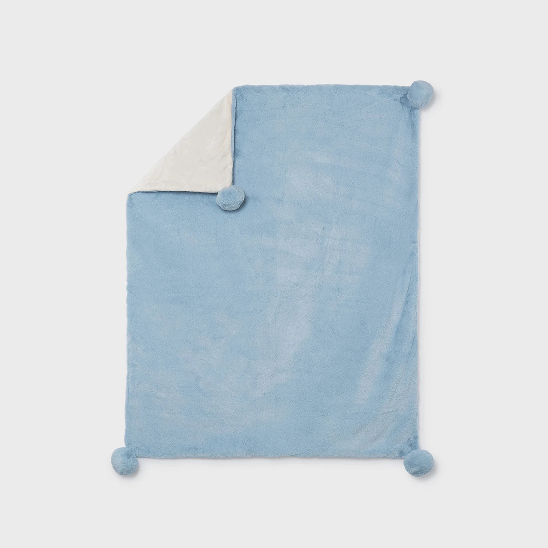 Mayoral Baby Pom-Pom Blanket - Sky — product view 2