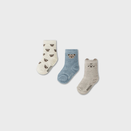 Mayoral Baby 3-Pack Animal Socks - Arctic Blue