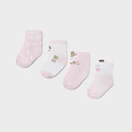Mayoral 4 Pack Socks Set Baby Rose