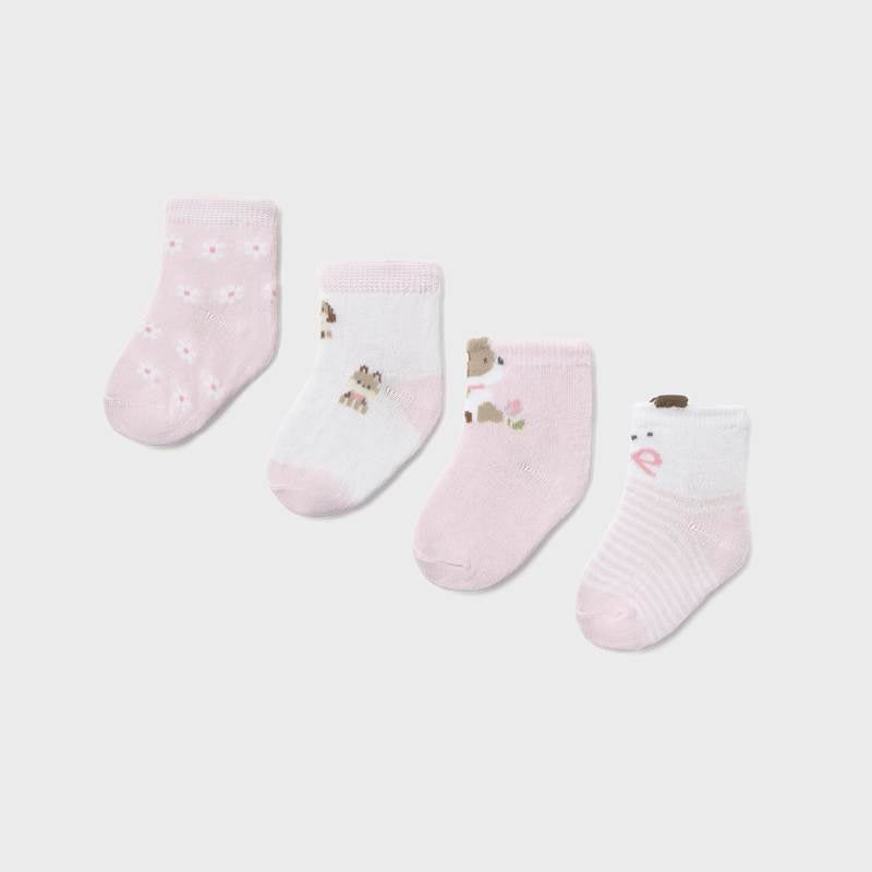 Mayoral 4 Pack Socks Set Baby Rose