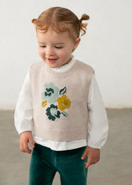 Mayoral Baby 3-Piece Vest Set - Nenufar Green
