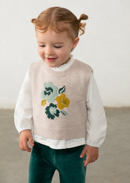 Mayoral Baby 3-Piece Vest Set - Nenufar Green