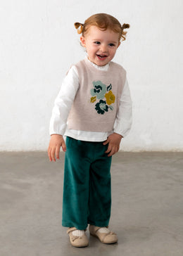 Mayoral Baby 3-Piece Vest Set - Nenufar Green