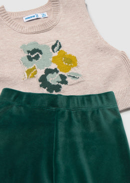 Mayoral Baby 3-Piece Vest Set - Nenufar Green