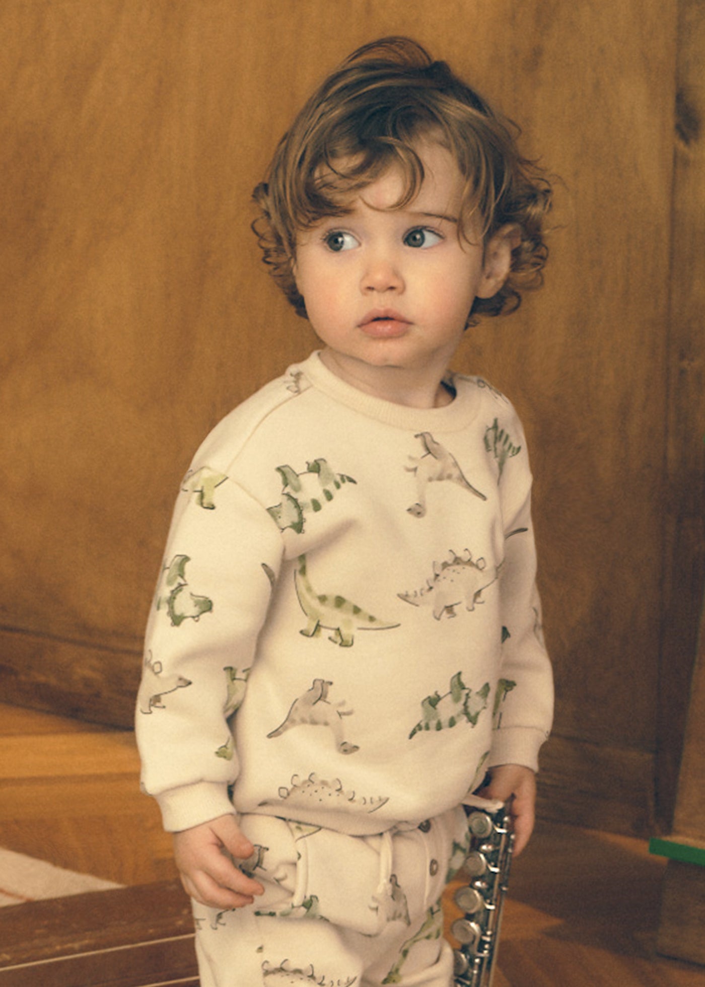 Mayoral Baby Animal Pocket Sweatshirt - Light Taupe