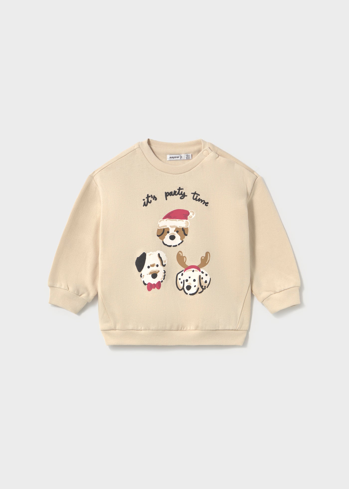 Mayoral Baby Animal Sweatshirt - Stone