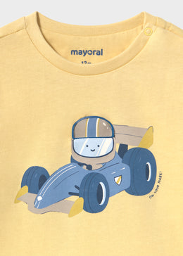 Mayoral Baby Cars T-Shirt - Corn
