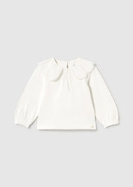 Mayoral Baby Collar Shirt - Natural