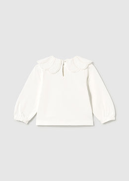 Mayoral Baby Collar Shirt - Natural