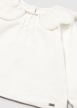 Mayoral Baby Collar Shirt - Natural