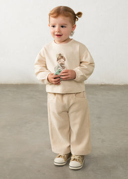 Mayoral Baby Corduroy Pants - Light Khaki