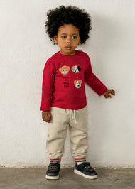 Mayoral Baby Embroidered T-Shirt - Red