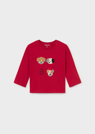 Mayoral Baby Embroidered T-Shirt - Red