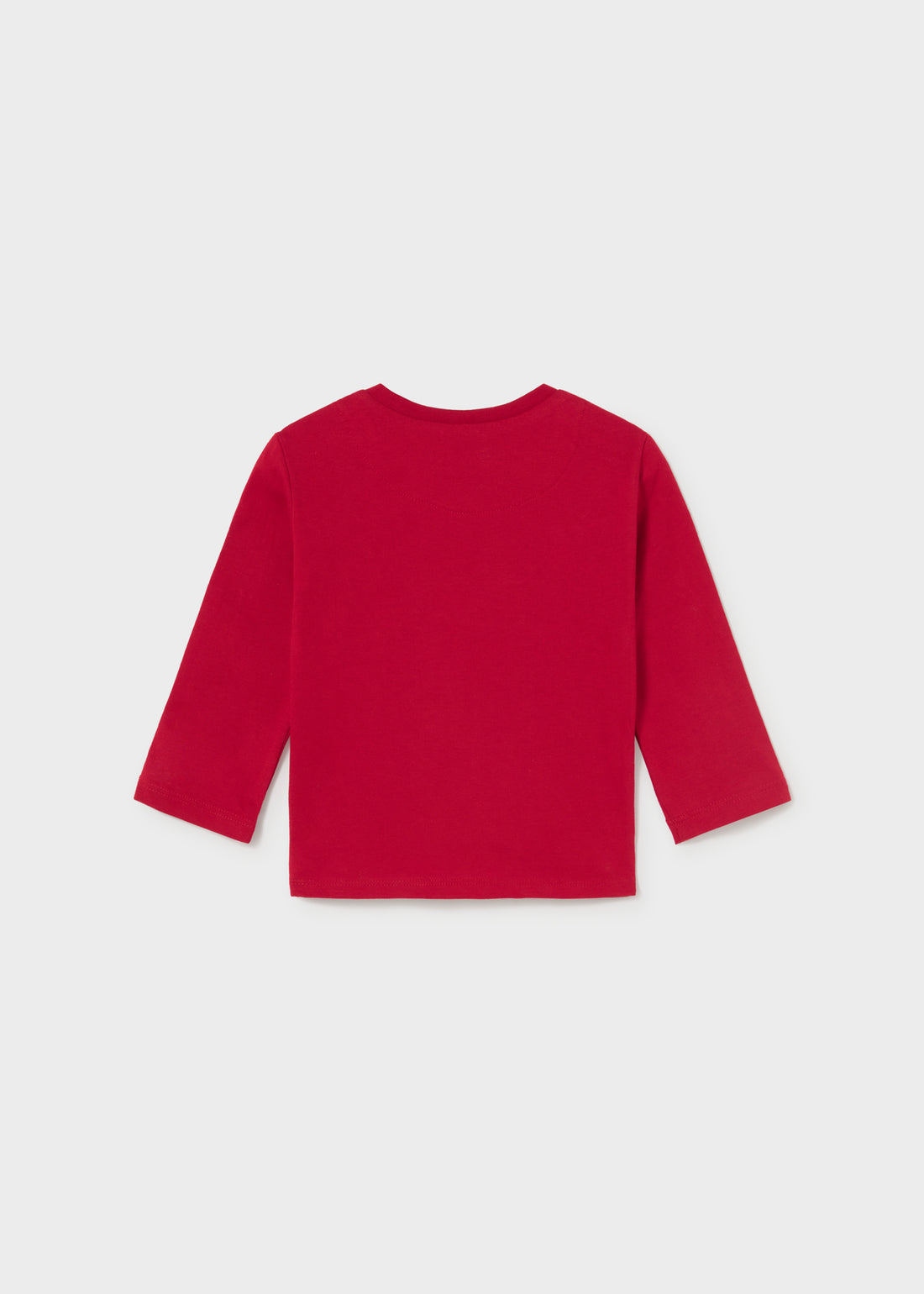 Mayoral Baby Embroidered T-Shirt - Red shown from the back on a clean background