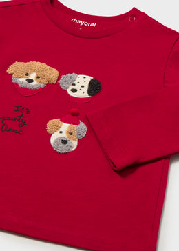 Mayoral Baby Embroidered T-Shirt - Red
