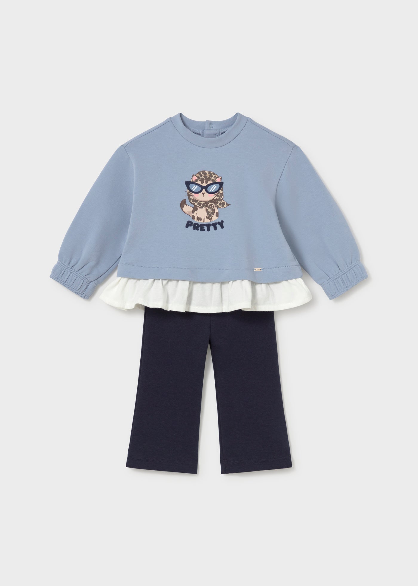 Mayoral Baby Flare Leggings and Sweatshirt Set - Navy
